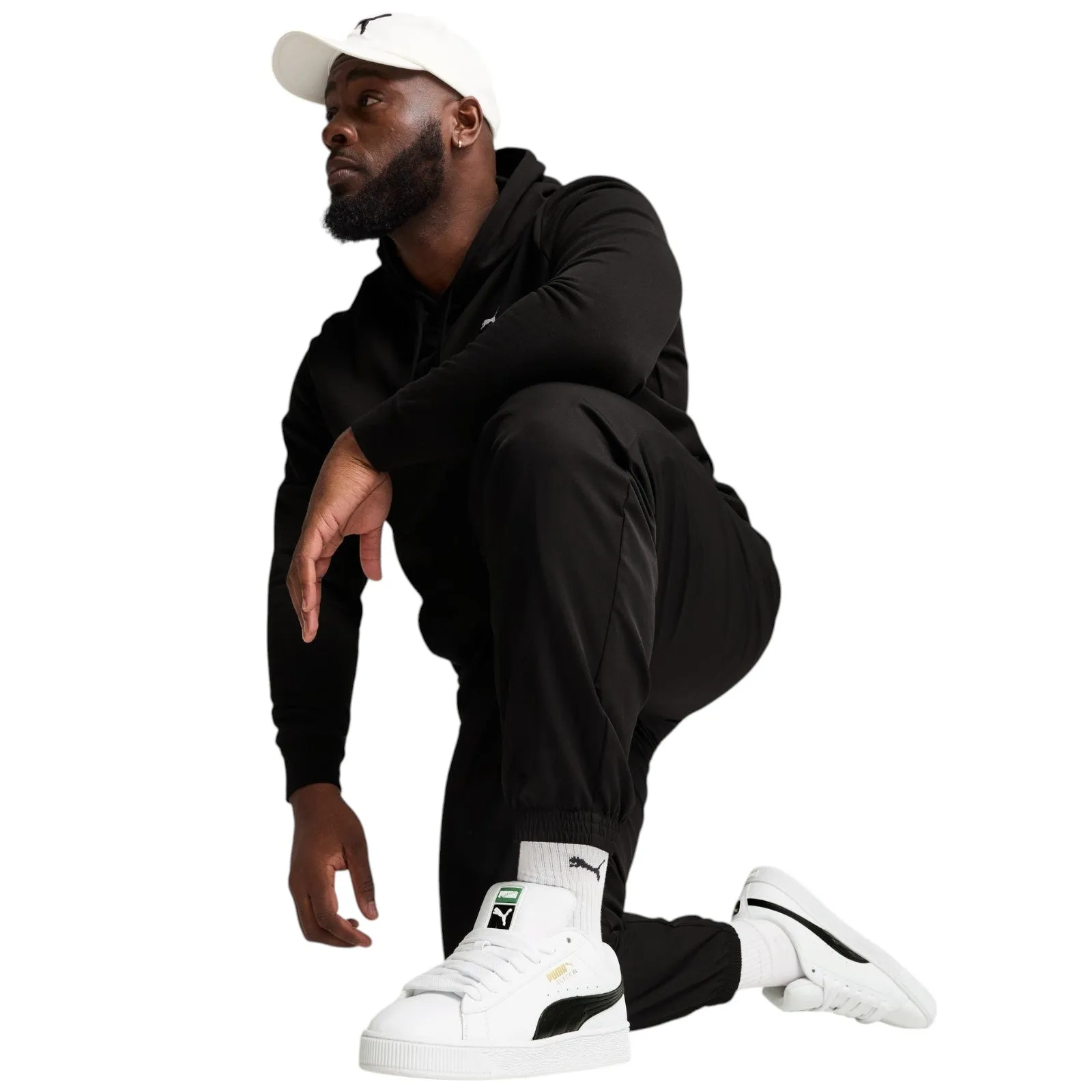 athletic style Puma Essentials Active Mens Regular-Fit Logo Training Pant
