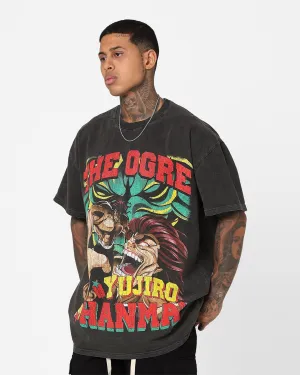 Goat Crew X Baki Yujiro Heavyweight Vintage T-Shirt Black Wash Simple Comfort Look timeless