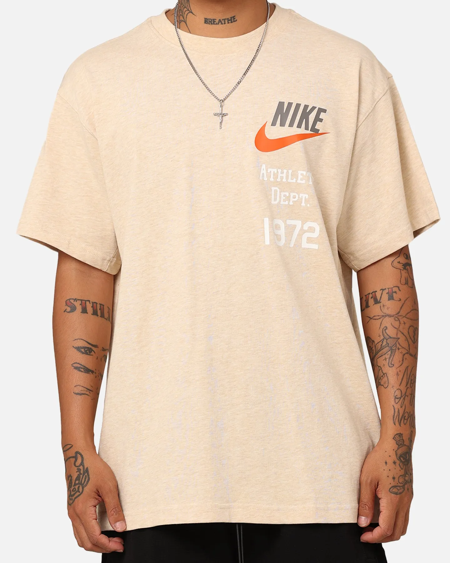 Nike Sportswear Knit Lightweight T-Shirt Sesame Basic Piece Holiday Comfort Style