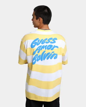 teenagers' Casual Style Guess Originals GUESS Originals X J Balvin Wavy T-Shirt Yellow Sunspots