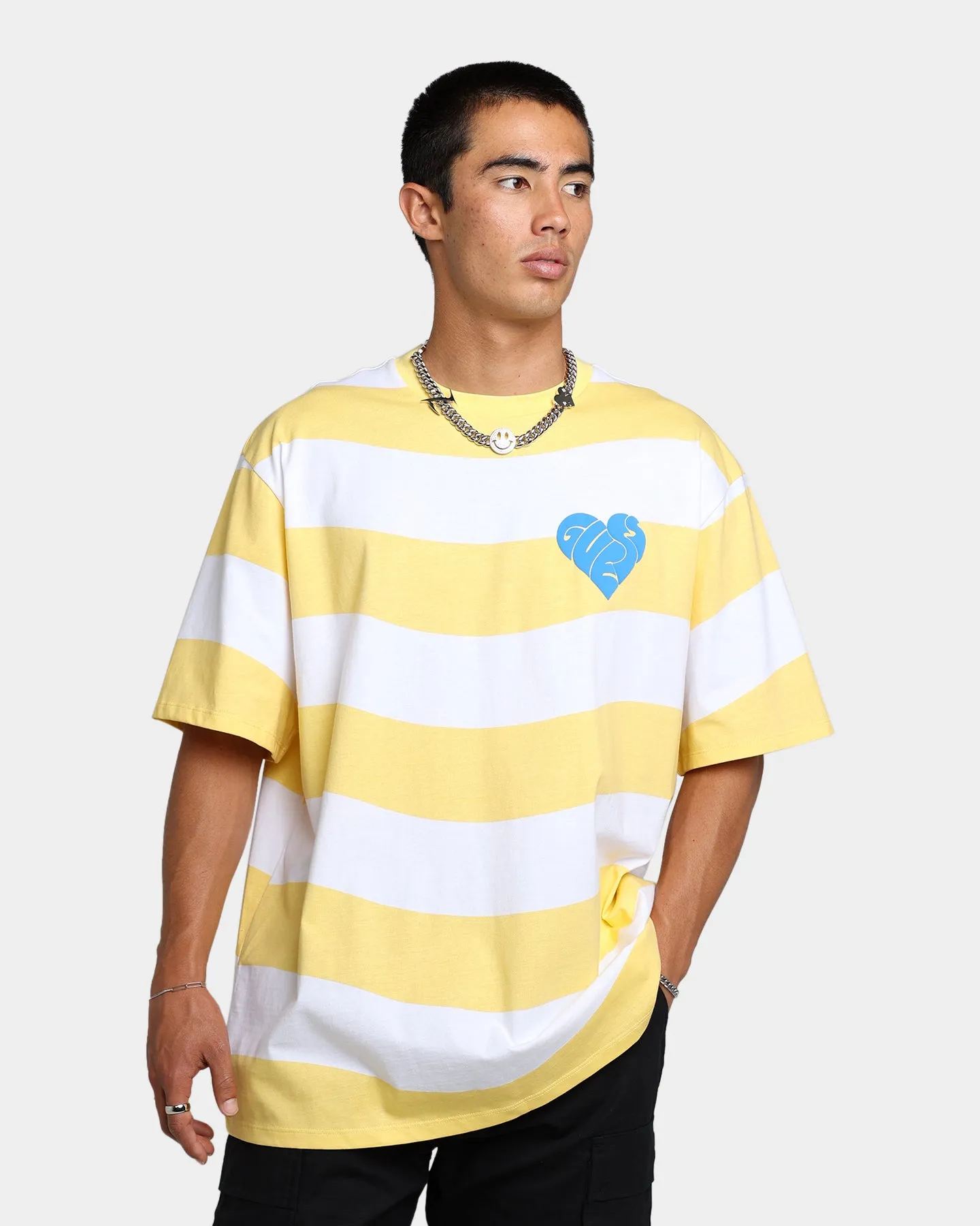 Guess Originals GUESS Originals X J Balvin Wavy T-Shirt Yellow Sunspots Chilly Comfort Wear Autumn coziness