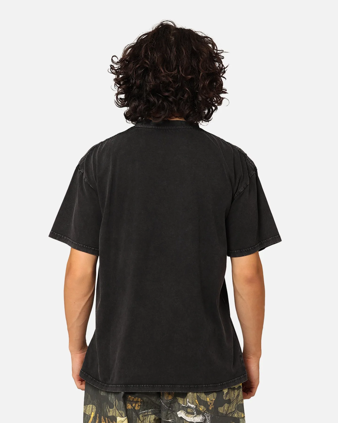 Ultra Soft Blended Textile Quality Layer The Anti Order Anti Logo T-Shirt Black Acidwash
