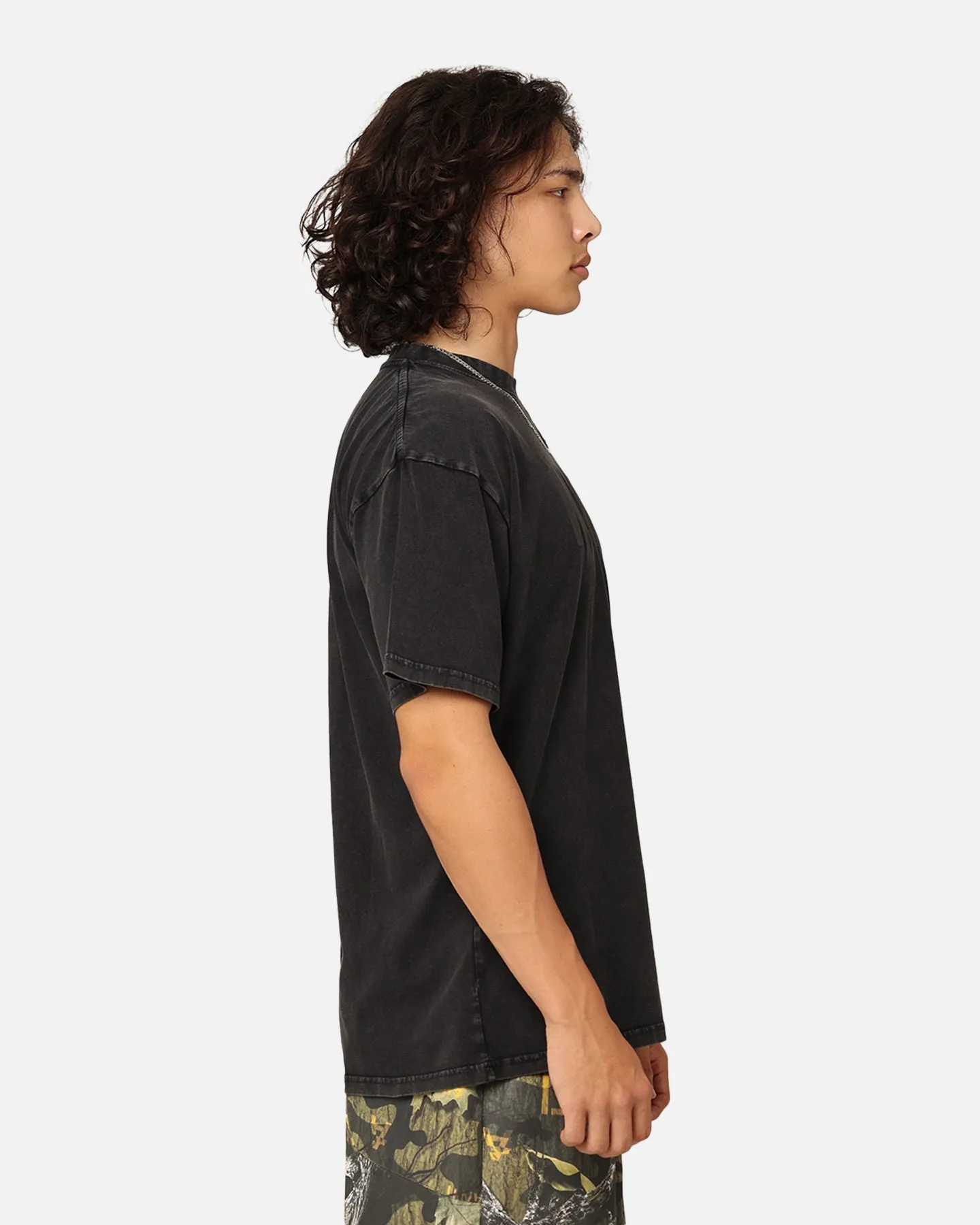 Sporty Look The Anti Order Anti Logo T-Shirt Black Acidwash