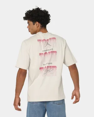 Jordan Flight Heritage '85 Short Sleeve Crewneck T-Shirt Light Orewood Brown Sporty Layer Look Adult sophistication