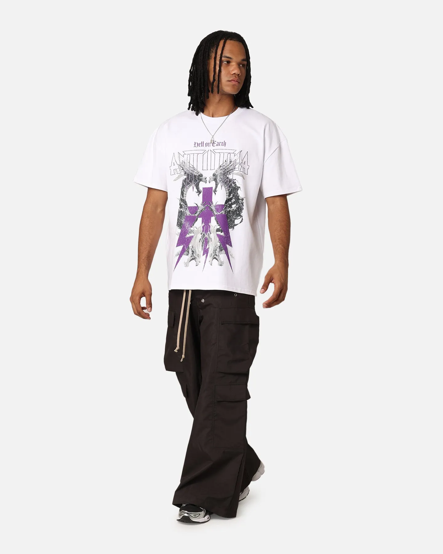 loose fitting TearResistant Fabric The Anti Order Ares Vintage T-Shirt White
