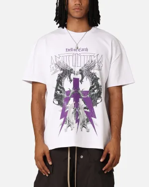 The Anti Order Ares Vintage T-Shirt White Distressed Hem Finish Active Fashion