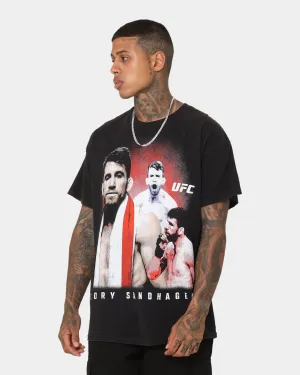 UFC By Goat Crew Cory Sandhagen Vintage T-Shirt Black Wash Casual Layering Wear Chafe Free Armhole