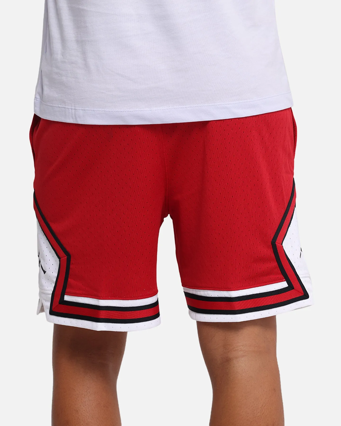 Jordan Dri-FIT Sport Diamond Shorts Gym Red/White DoubleLayeredKnees