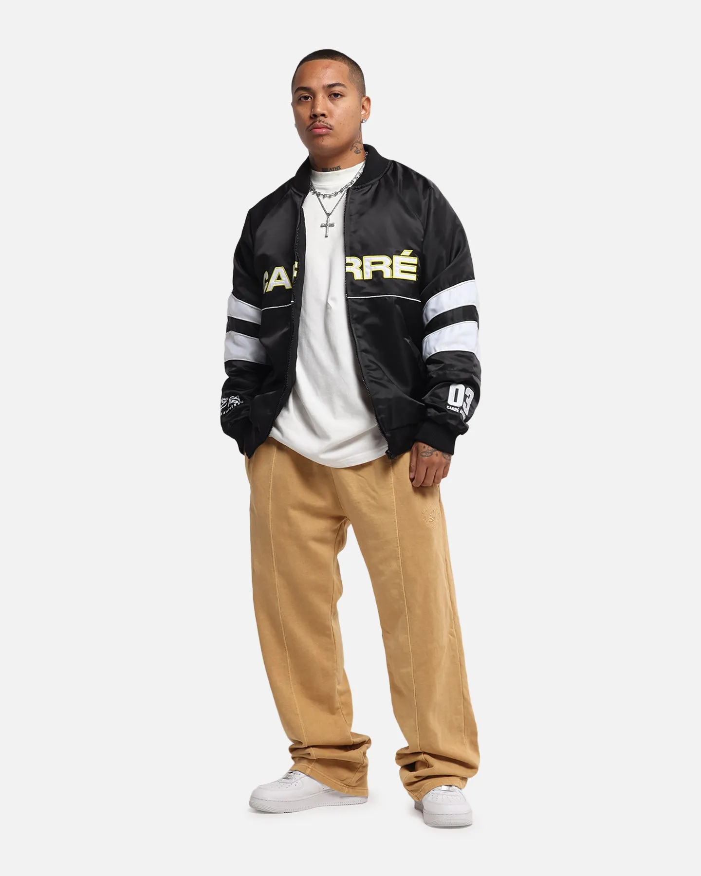 Carre Rally Panelled Bomber Jacket Black Secure Storage Quick Drying