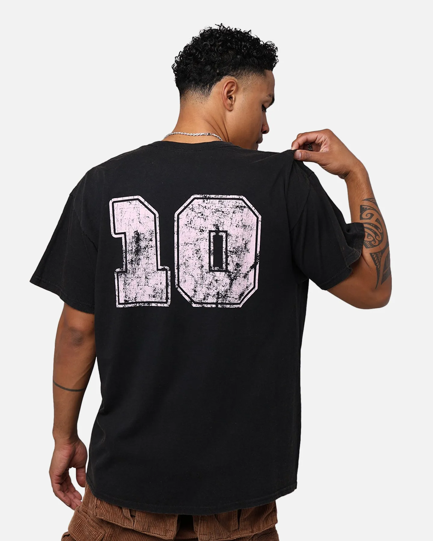 Goat Crew Football Club 10 T-Shirt Black Wash Leisure Casual