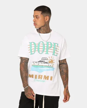 Dope Miami T-Shirt White V neck style Chilly Weather Style