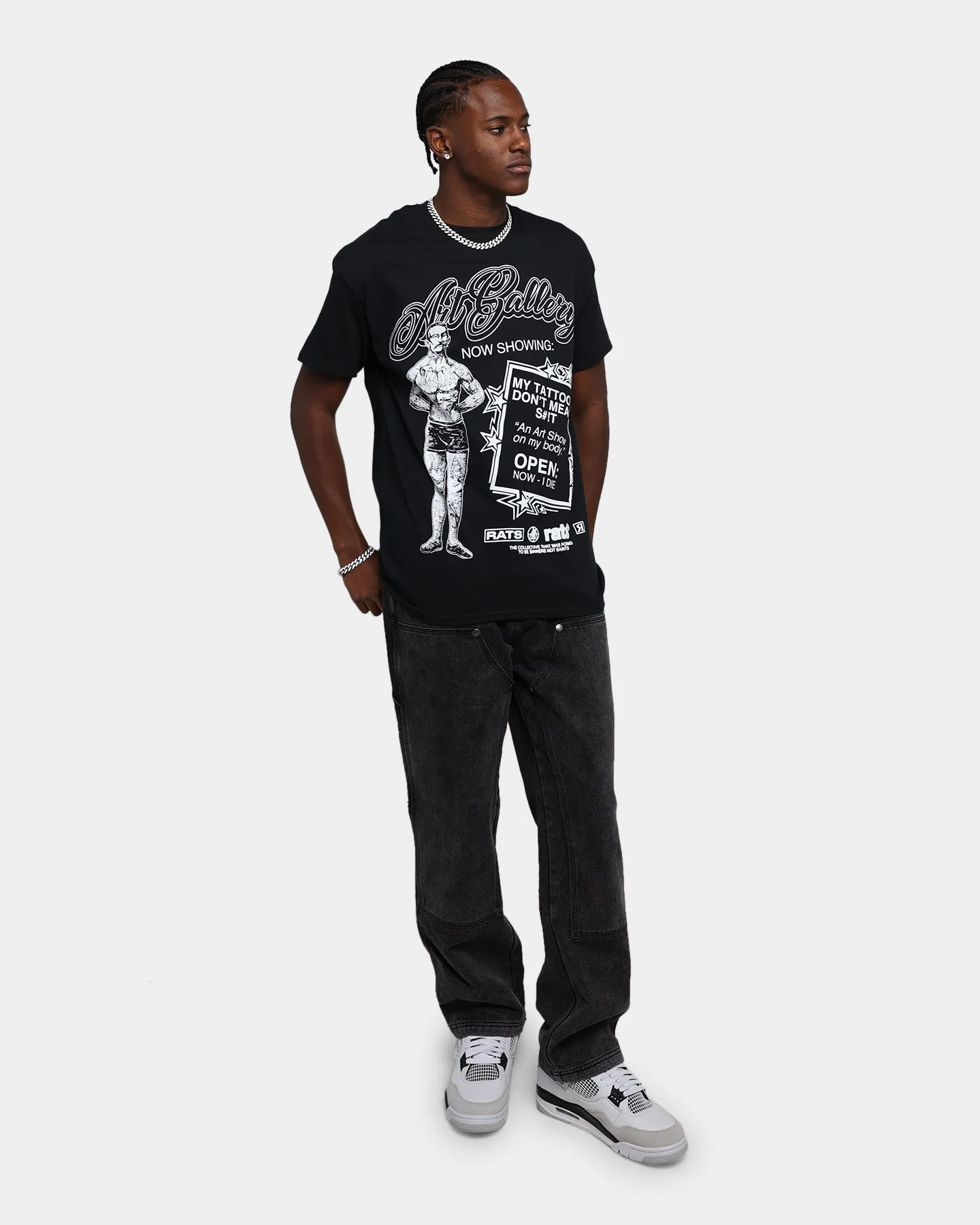 Geometric precision Rats Get Fat Art Gallery T-Shirt Black