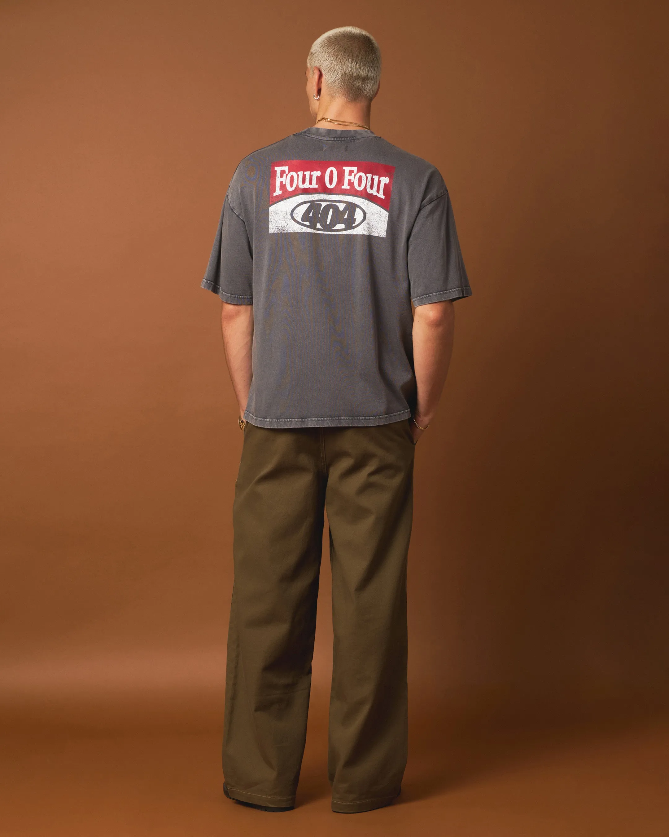 404 Smoke House Vintage T-Shirt Vintage Charcoal Fashionable Ease