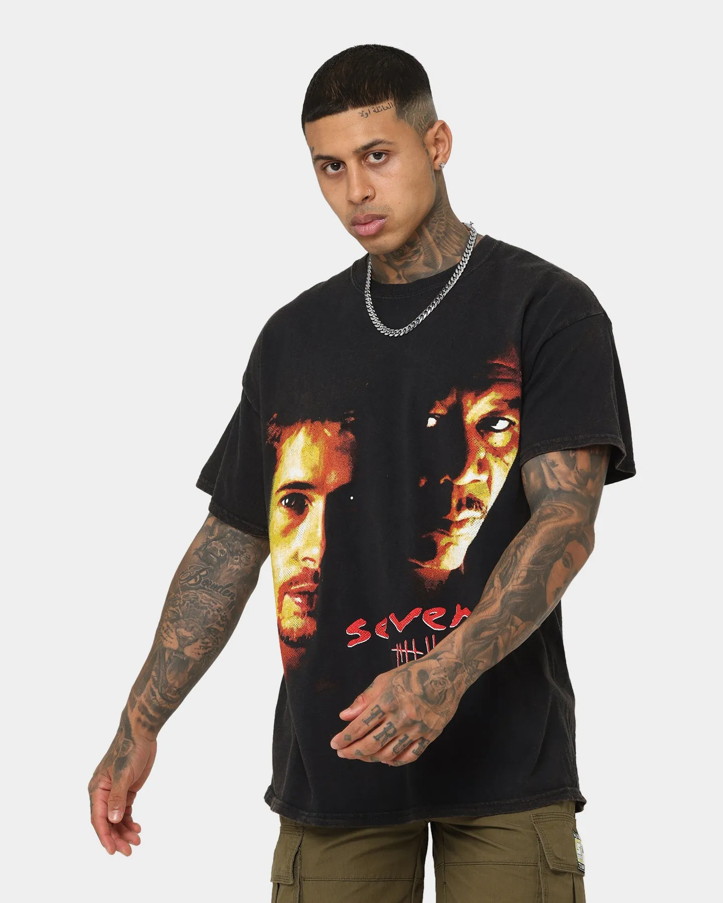 American Thrift X Seven Seven Vintage T-Shirt Black Wash Lightweight Construction Abrasion Resistant Fabric