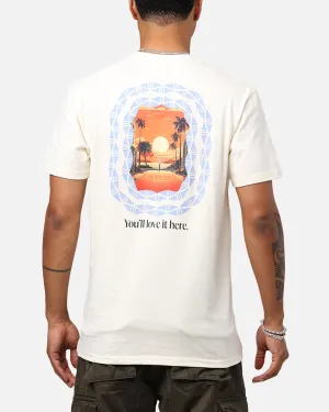 birthday party Business Meeting Overtime Love It Here T-Shirt Bone