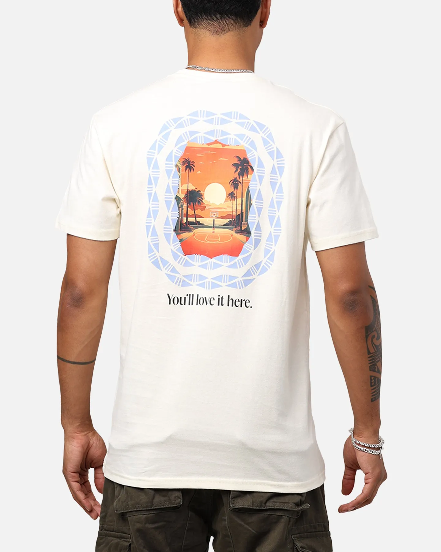 birthday party Business Meeting Overtime Love It Here T-Shirt Bone