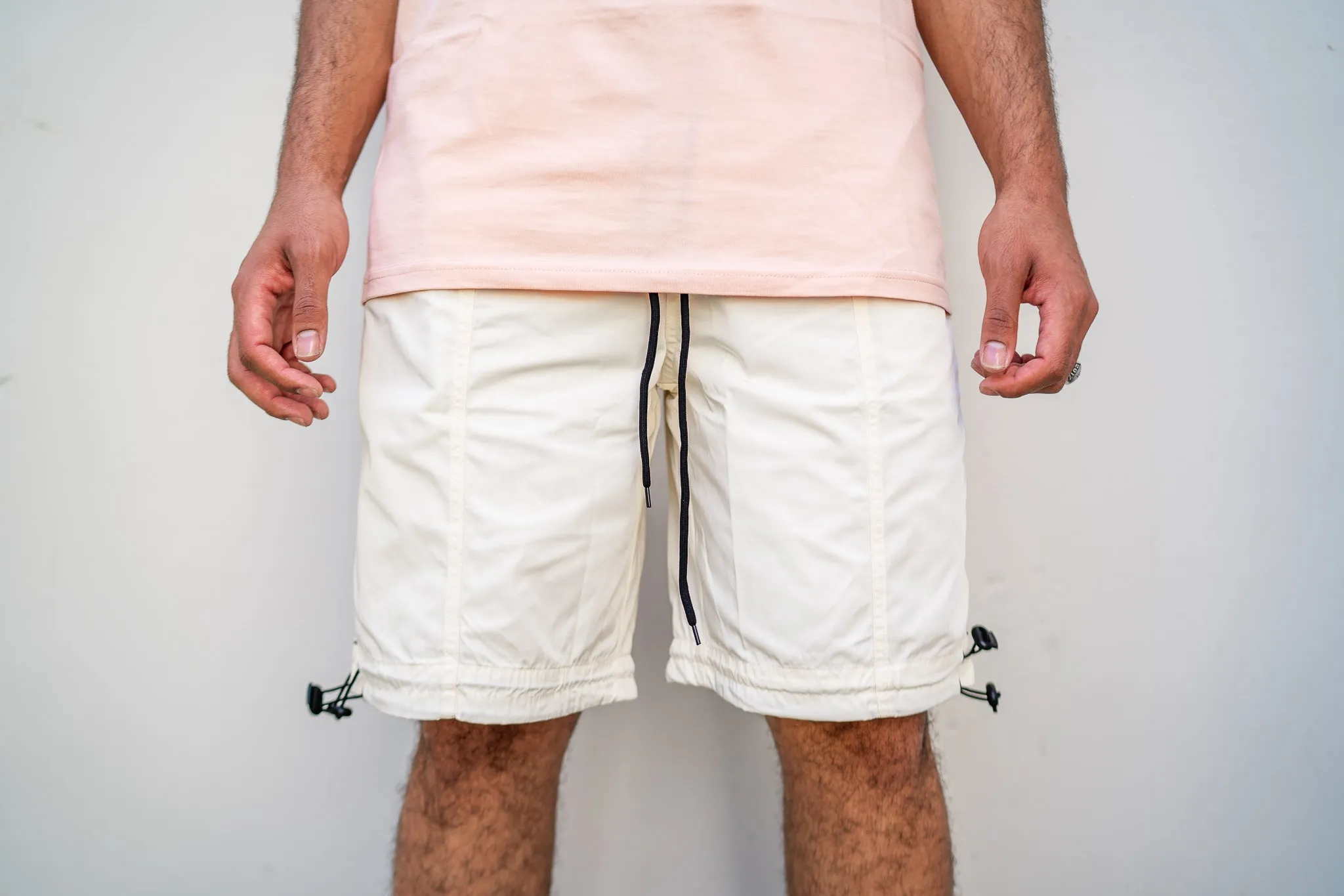 AntiStatic Material Run Ready Hyper Track Shorts (Cream/Black)