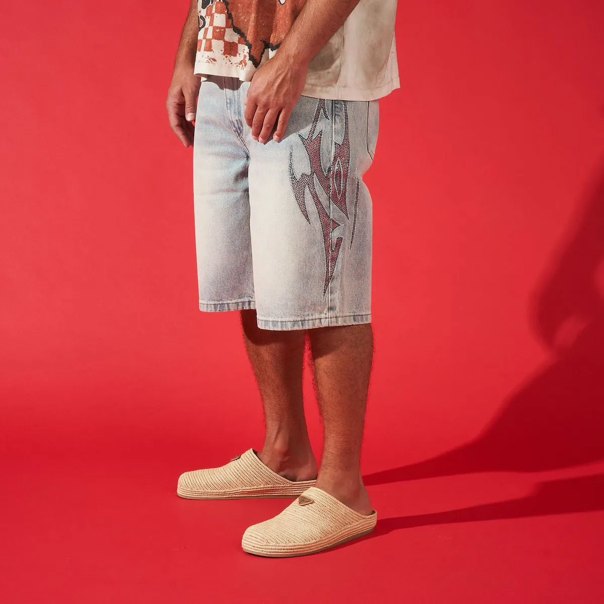 Charm Core DUAA ''ACCOMPLISHED'' TRIBAL STONE DENIM SHORT