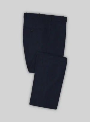 Stylish Fit Light Weight Melange Dark Blue Tweed Pants