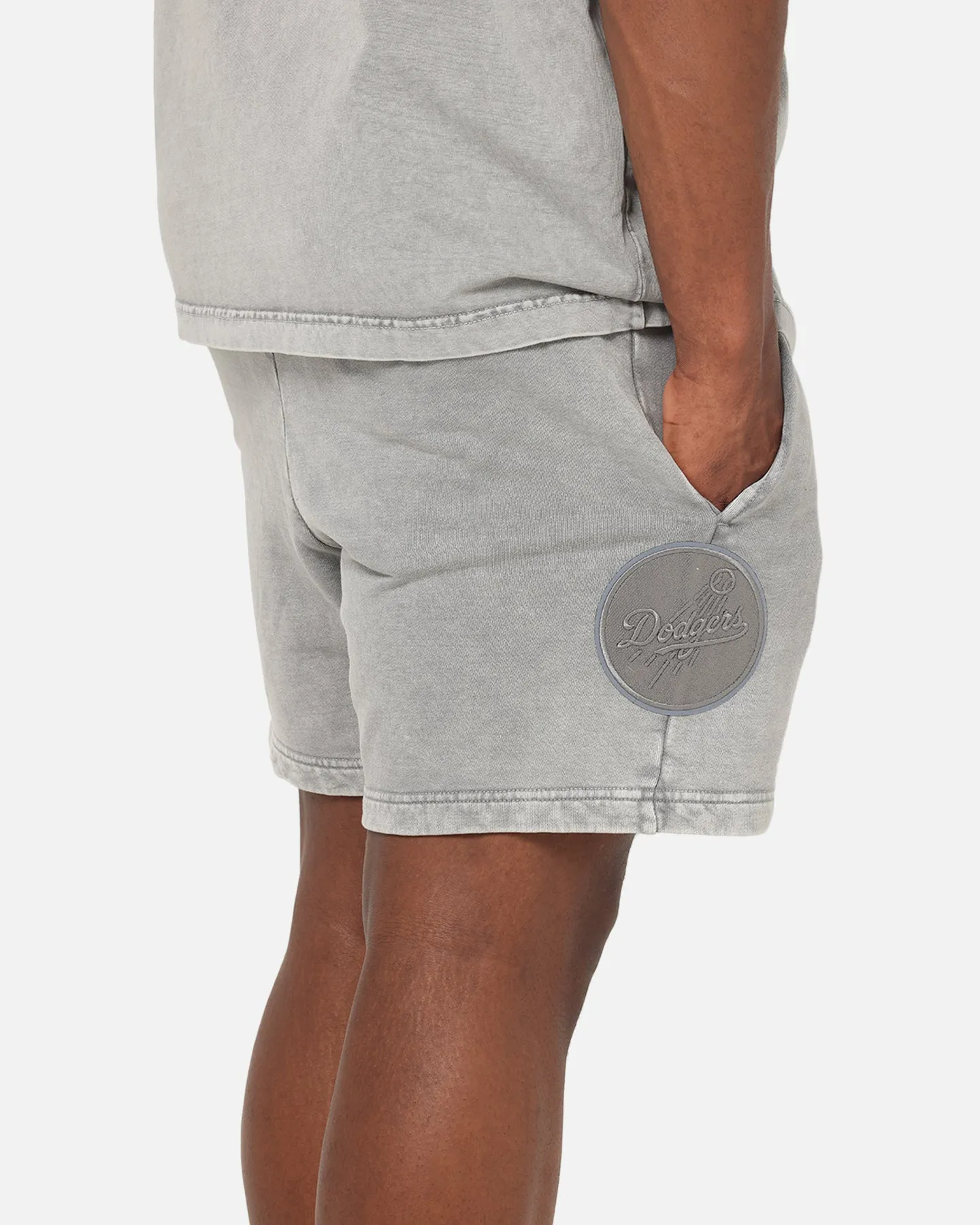 Chafe Resistant Seams Pro Standard Los Angeles Dodgers Washed Classic Shorts Washed Grey