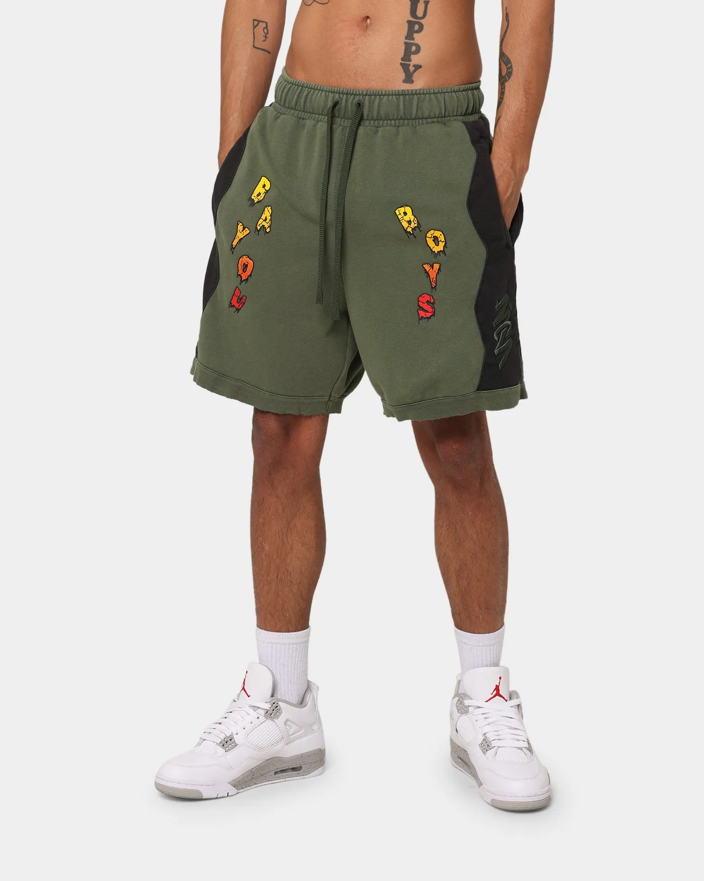Mother's Day gift Breezy Waist Jordan Zion Dri-FIT Fleece Shorts Carbon Green/Black