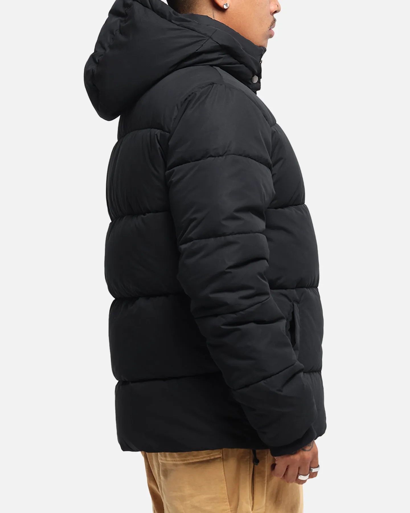 Champion Rochester Puffer Jacket Black/Gold Neutral Style Flexible Shoulder Panels