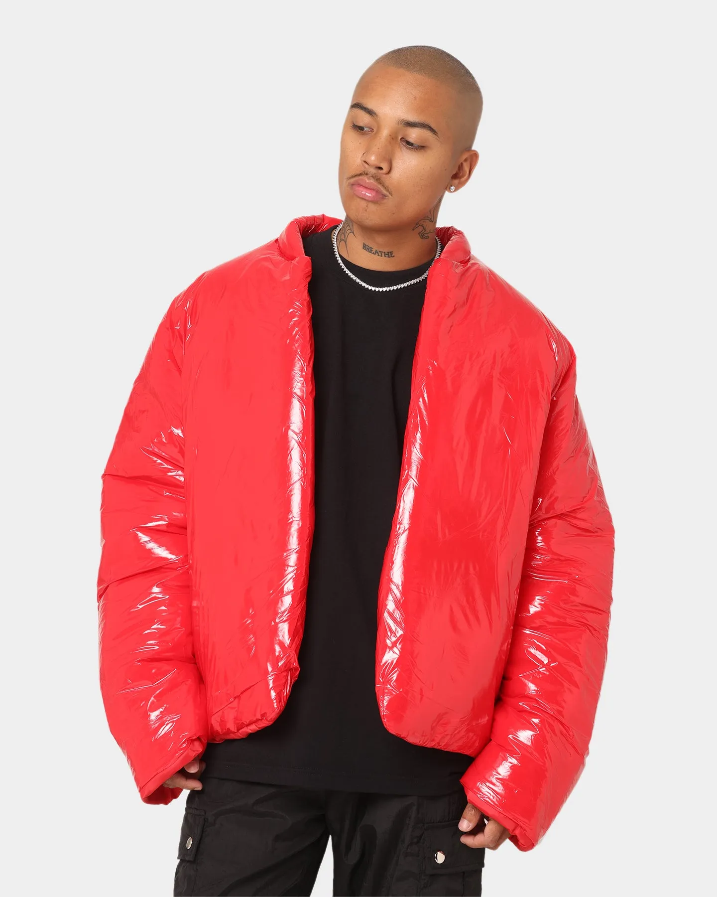 city dwellers Rugged Comfort Club Paradise  Paxton Puffer Jacket Red