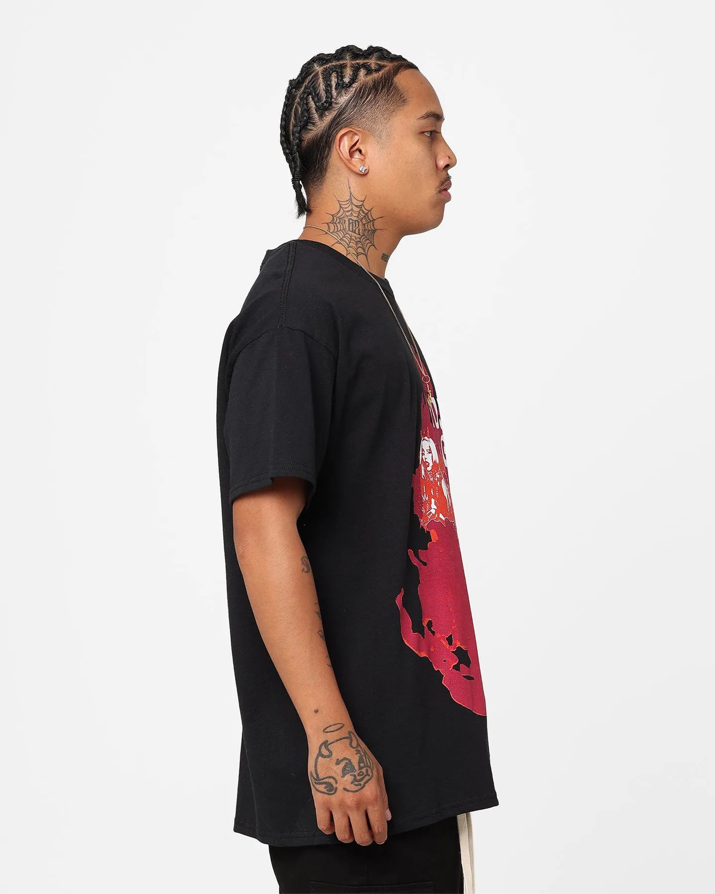 Doja Cat Doja Cat Devil Jumbo Print T-Shirt Black short sleeved Seam Free Shoulders