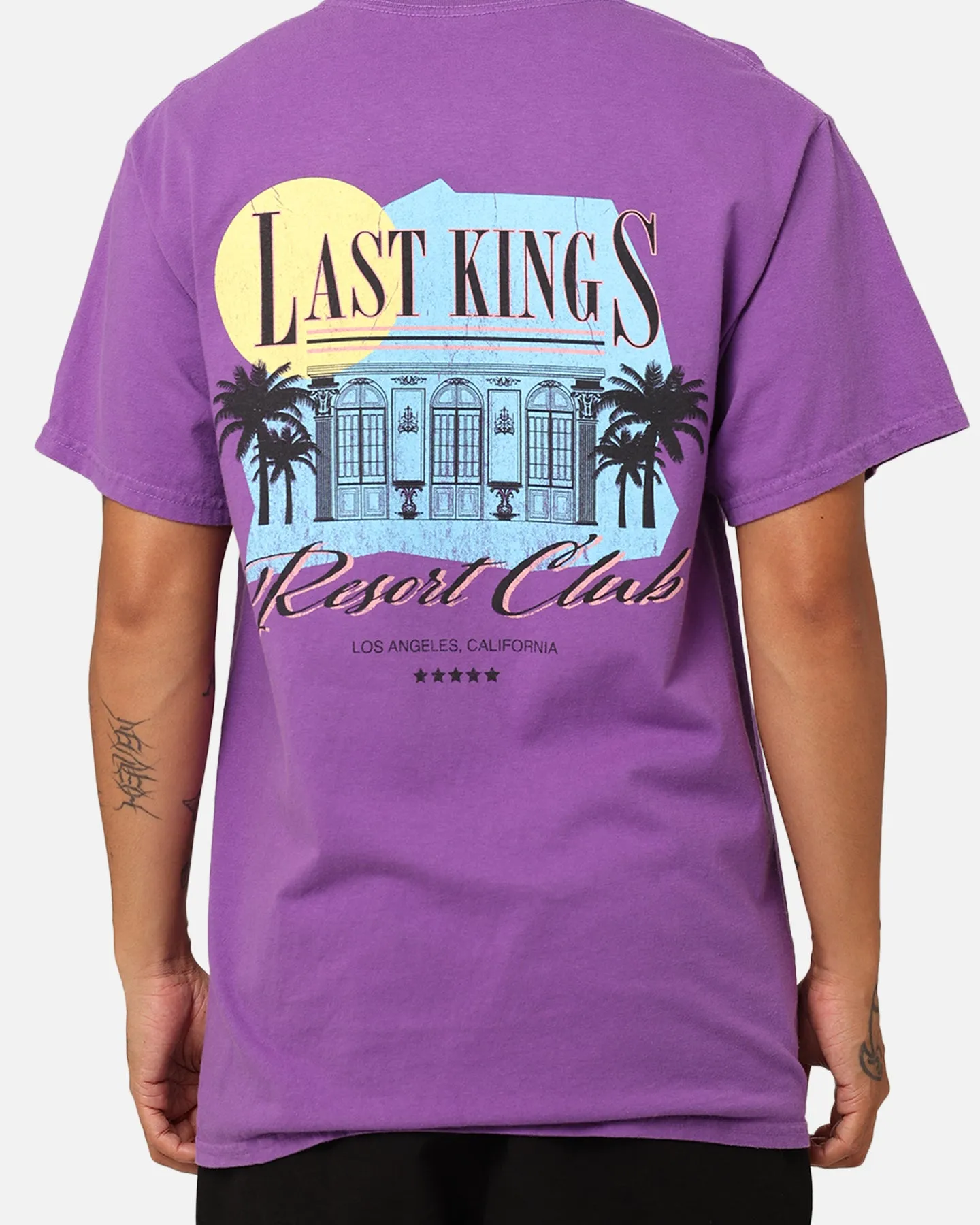 cycling outfit Last Kings Resort Club T-Shirt Purple
