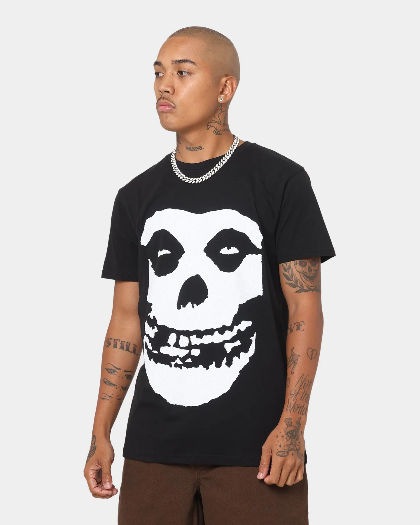 Misfits Classic Fiend Skulls T-Shirt Black semi-formal style