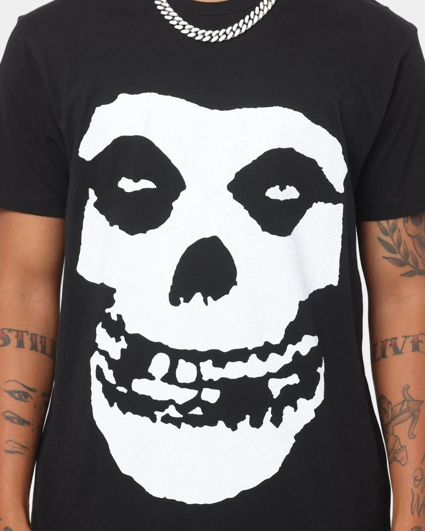 Stylish Wearable Comfy Comfort Misfits Classic Fiend Skulls T-Shirt Black