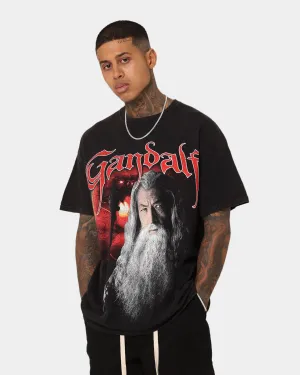 American Thrift X The Lord Of The Rings Gandalf Vintage T-Shirt Black Wash Everyday Layer