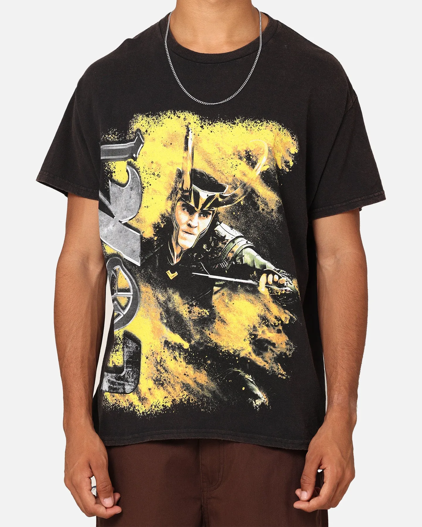 City Smart Look Urban Fashion Look Marvel Loki Series Vintage T-Shirt Black Wash