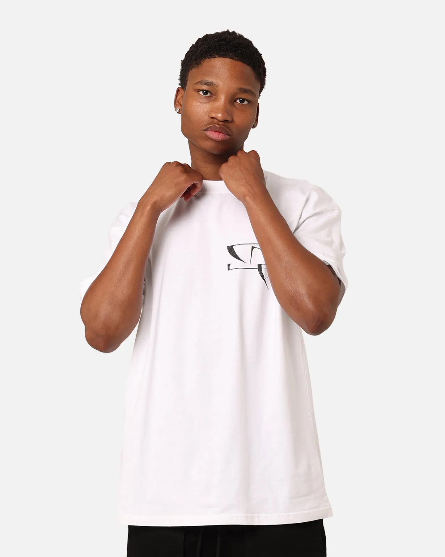 Layering Fashion Fade Resistant Print Saint Morta Heretic T-Shirt White