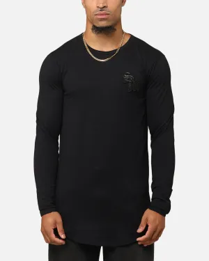 Saint Morta Gothic Monogram El Duplo Long Sleeve T-Shirt Black Beach Ease