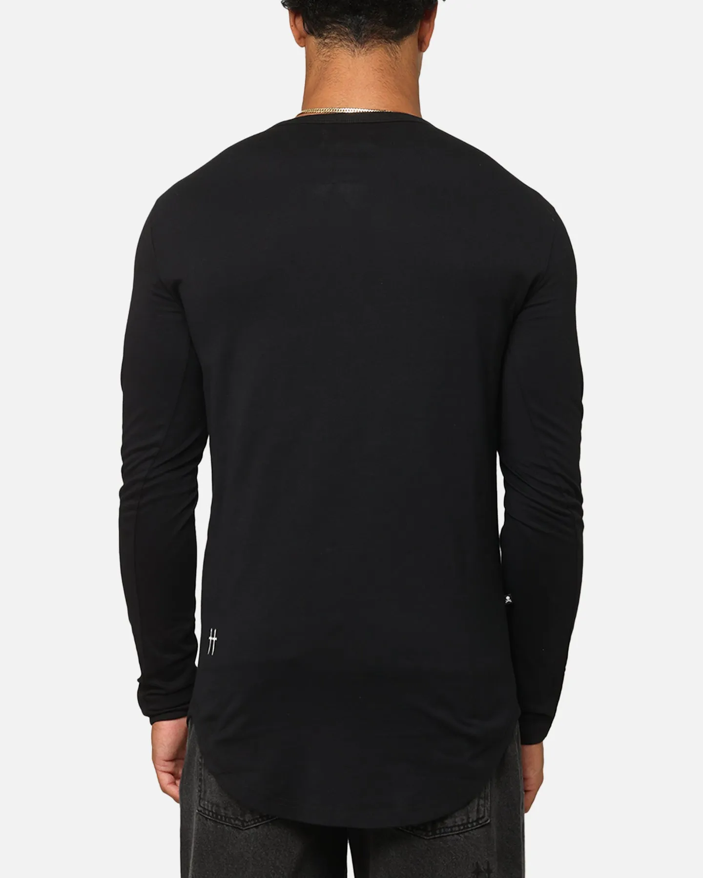 Run Glow Open Heart Saint Morta Gothic Monogram El Duplo Long Sleeve T-Shirt Black