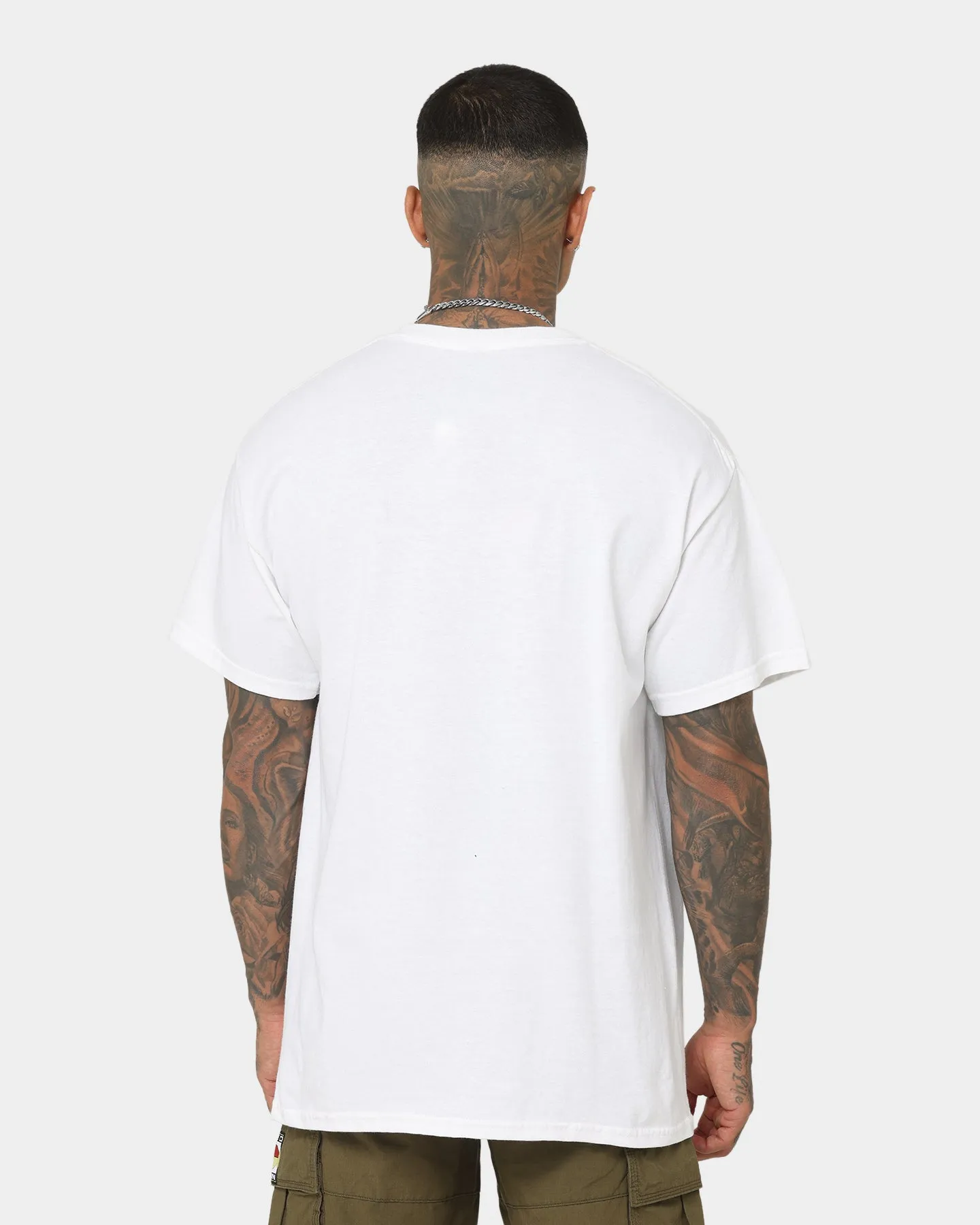 EcoFriendlyDyes Cross Grain Knit Goat Crew Frank Lucas T-Shirt White