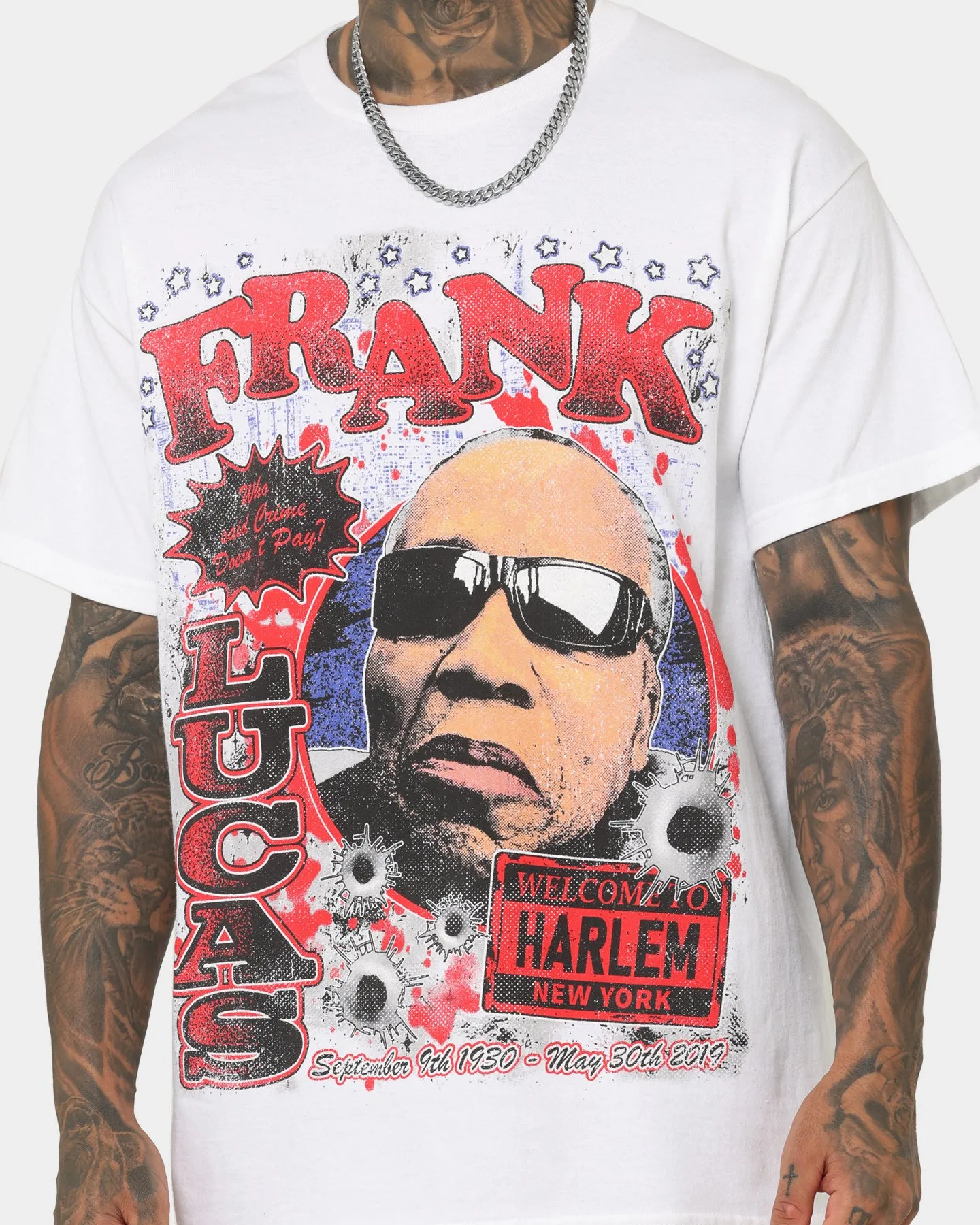Goat Crew Frank Lucas T-Shirt White Stylish Comfort Timeless Comfort Wear