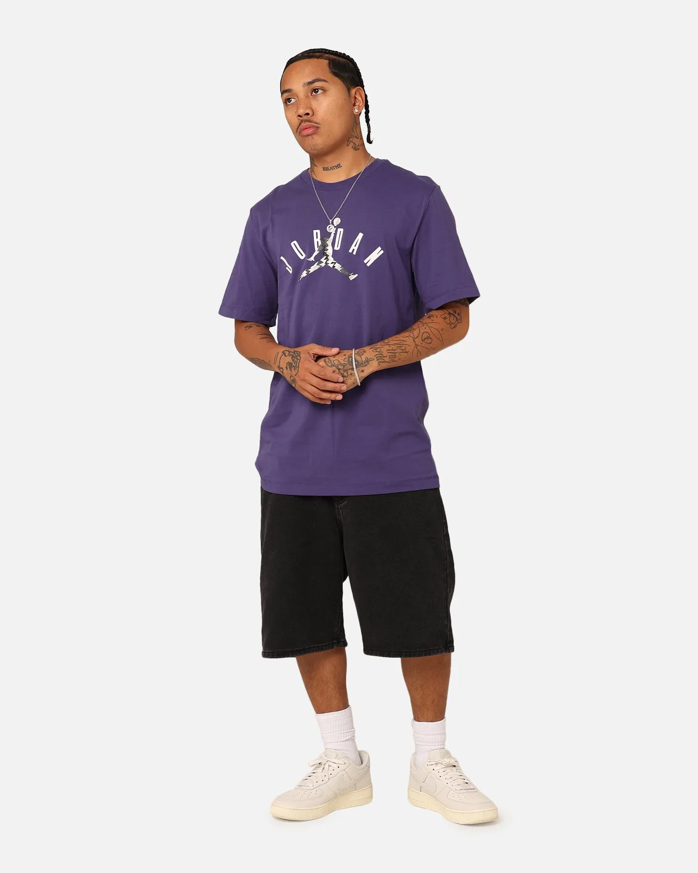 Jordan Flight MVP T-Shirt Sky J Purple Timeless casual wear Hygroscopic Fiber