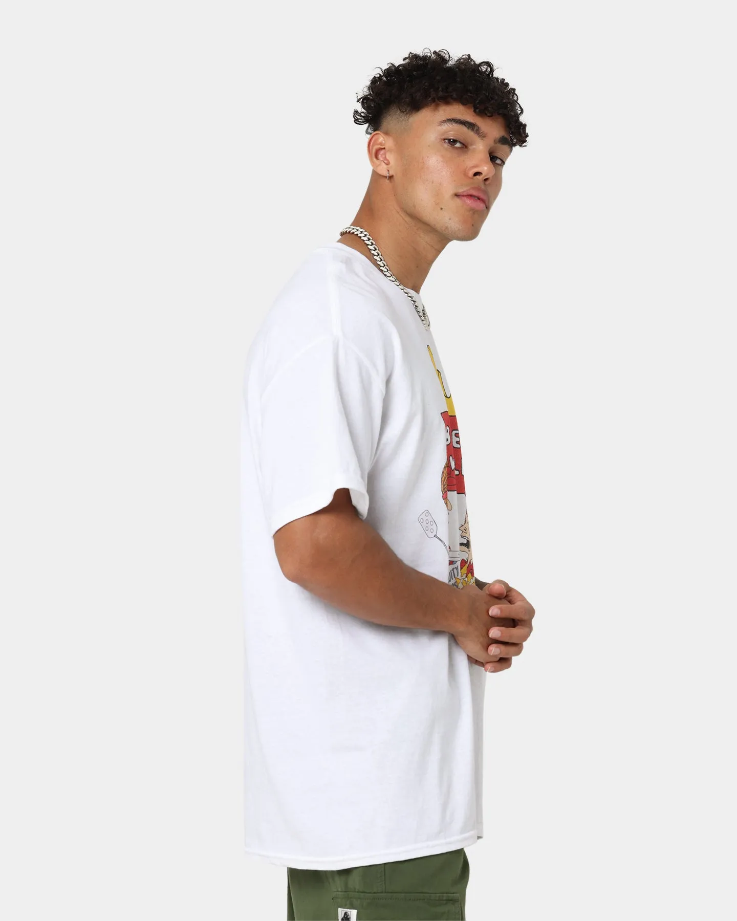 Street Smart Look Reinforced Hems American Thrift American Thrift X Beavis & Butthead Burger World T-Shirt White