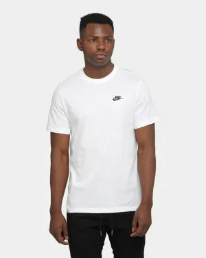 Active Style Trend Nike Men's Nike Sportswear Club Short Sleeve T-Shirt White/Black