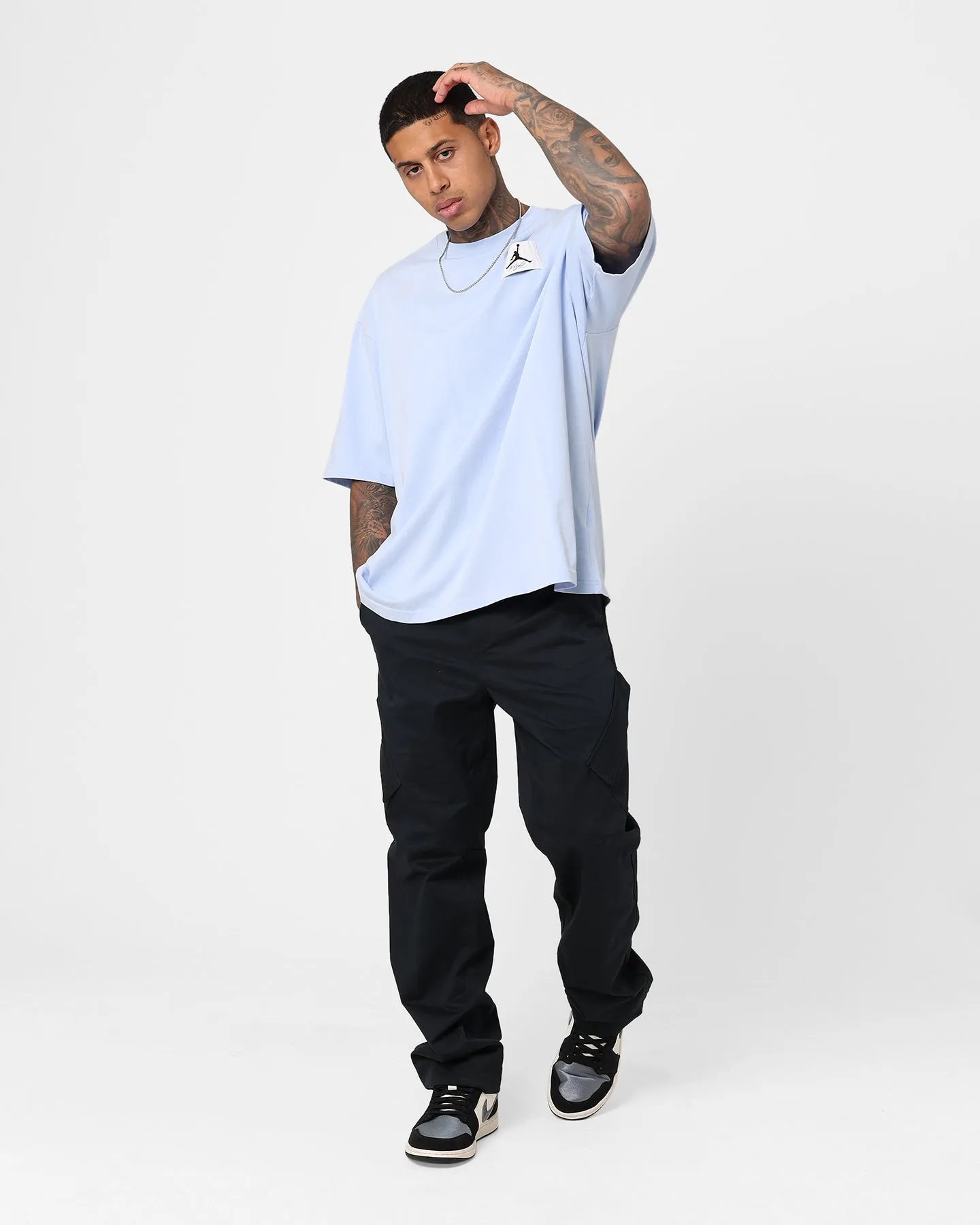 Pocket Detailing Cozy Look Wear Jordan Flight Essentials Oversized T-Shirt Royal Tint
