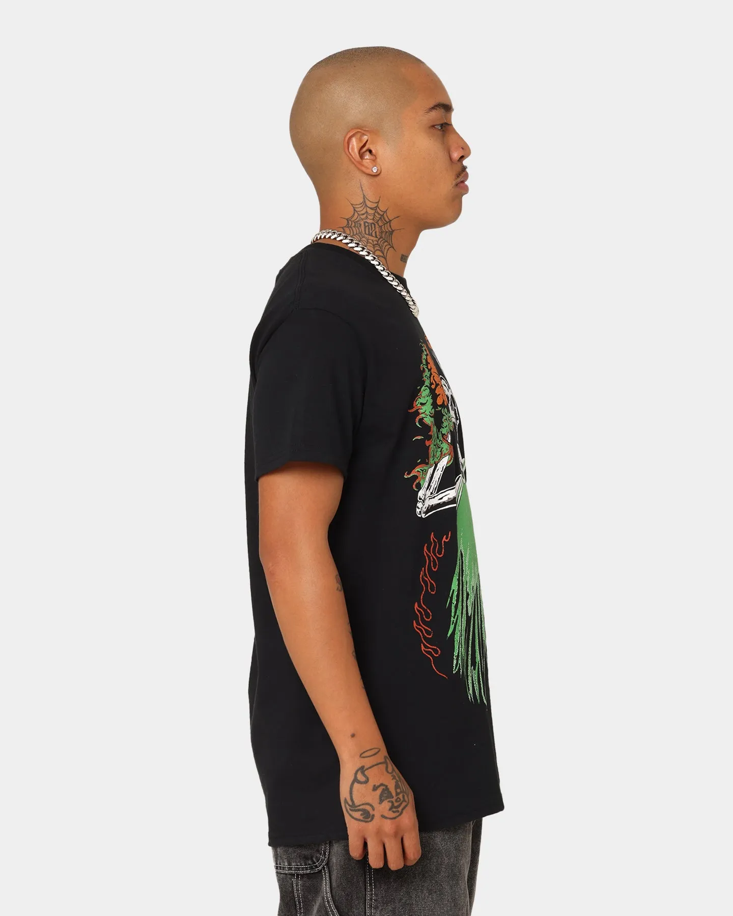 Goat Crew Playoff Skeleton T-Shirt Black/Green Casual Layer Wear