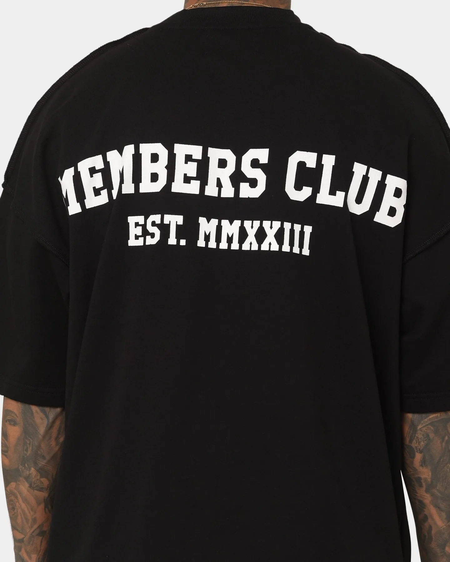Basic Wardrobe Piece baby shower Saint Morta Members Club Boxy T-Shirt Black/Blue