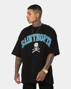 Versatile Trend Saint Morta Members Club Boxy T-Shirt Black/Blue