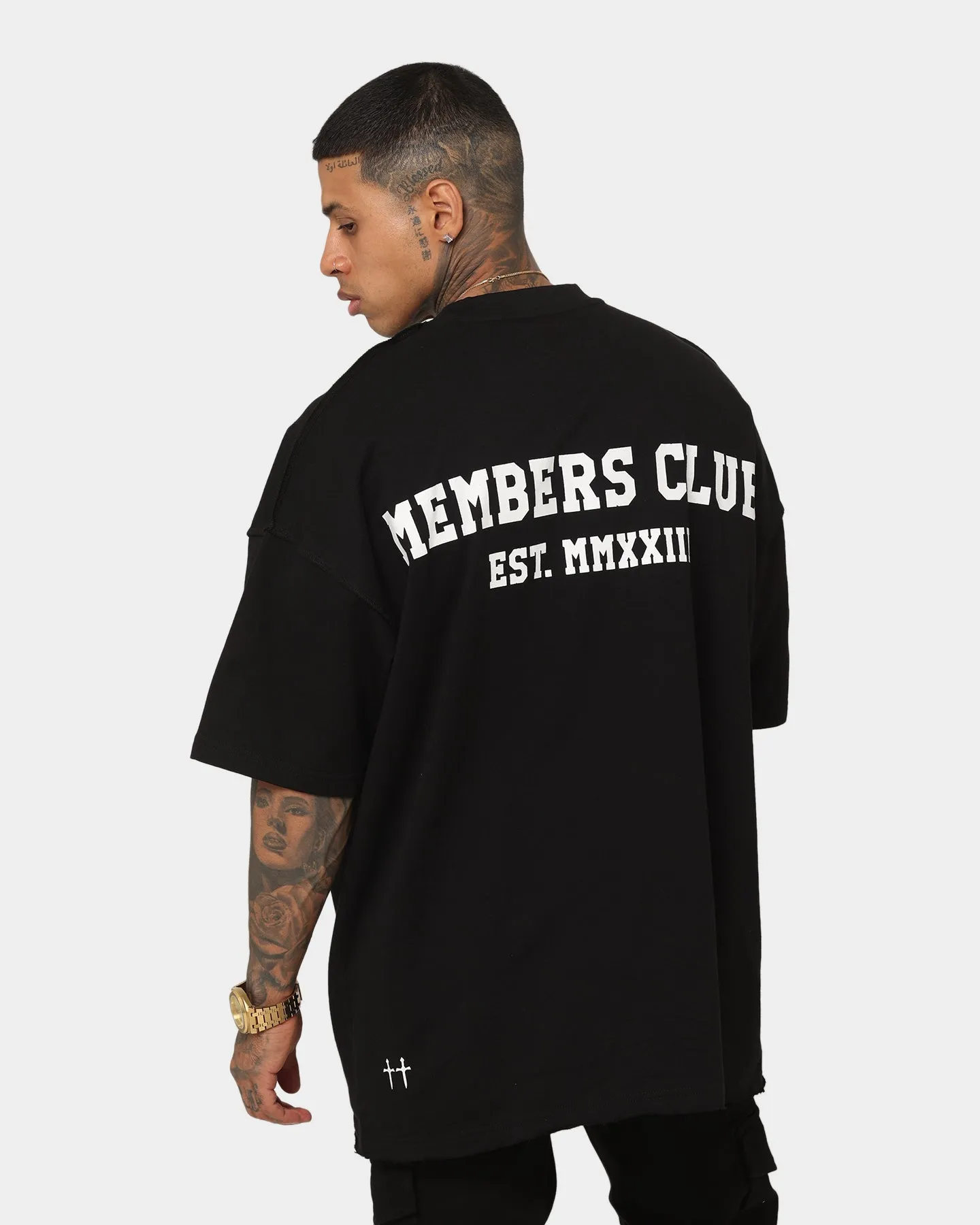 Perfect Layer Saint Morta Members Club Boxy T-Shirt Black/Blue