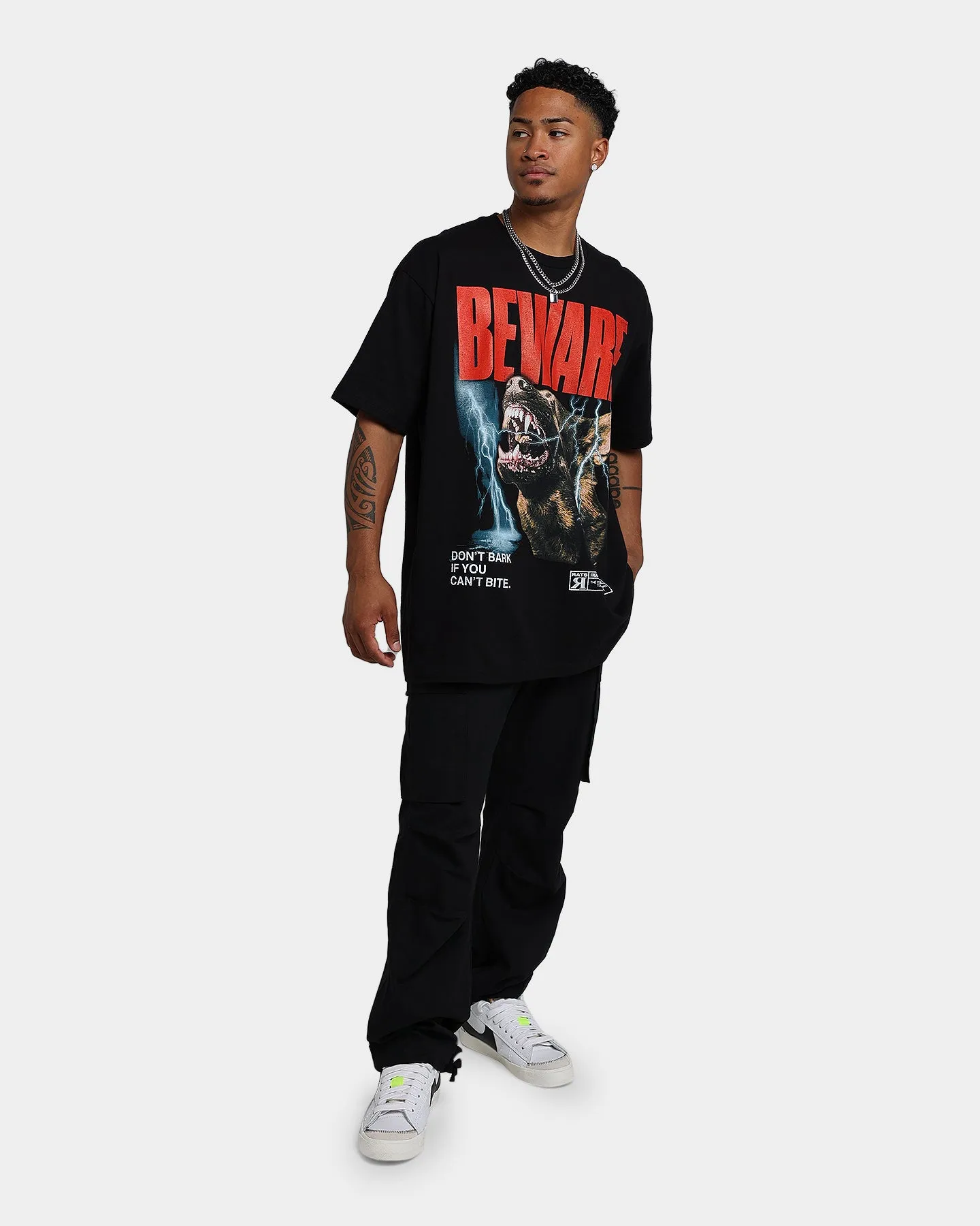 Rats Get Fat Beware T-Shirt Black Basic Layering