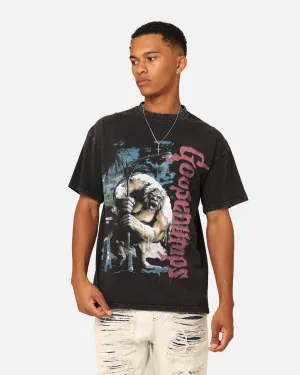 American Thrift X Goosebumps Abominable Snowman Vintage T-Shirt Black Wash Workout
