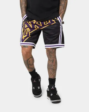 Mitchell & Ness Los Angeles Lakers Blown Out Fashion Shorts Black Moisture Wicking Finish tall size
