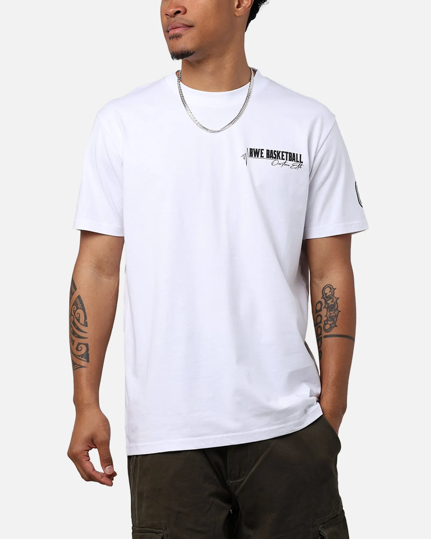 Overtime RWE Ball T-Shirt White Comfy Layer Weekend Comfort Style